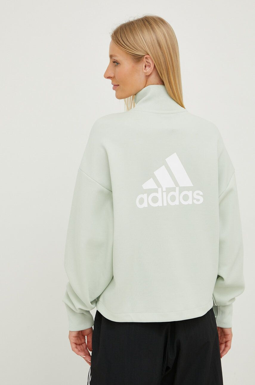 adidas Performance Bluza ženska zelena barva - Pepit.si