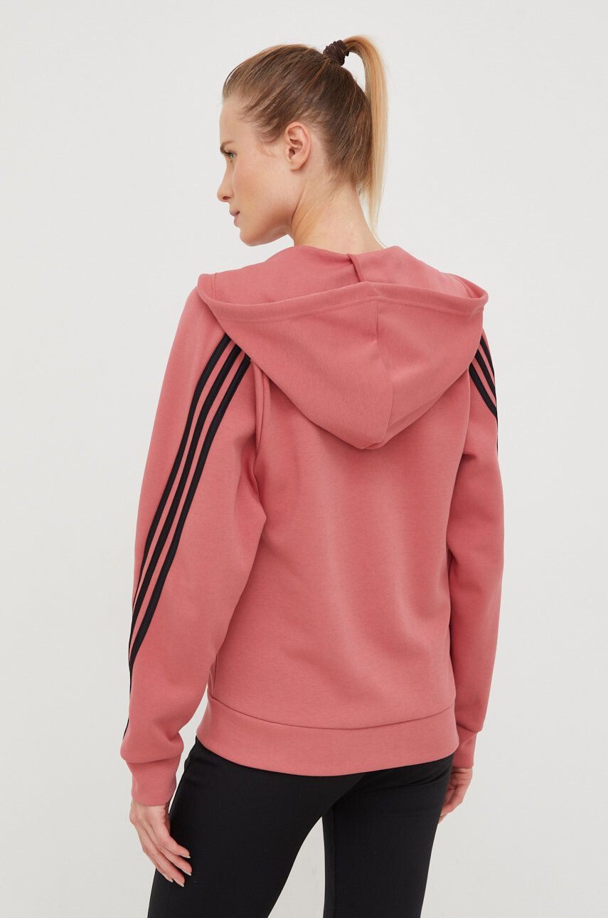 adidas Performance Bluza ženska roza barva s kapuco - Pepit.si