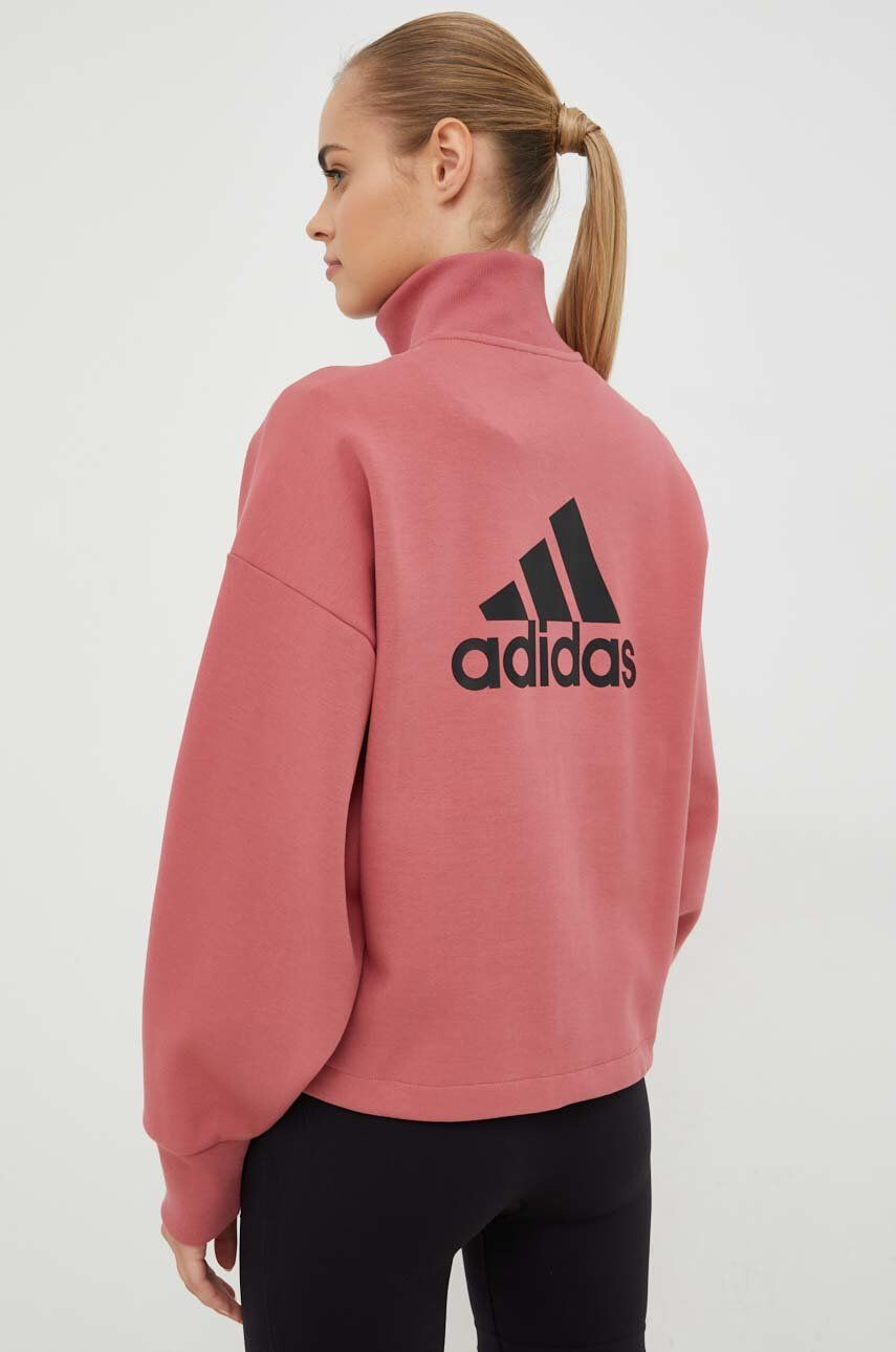 adidas Performance Bluza ženska roza barva - Pepit.si