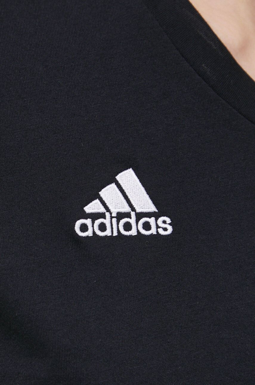 adidas Performance Bombažna kratka majica črna barva - Pepit.si