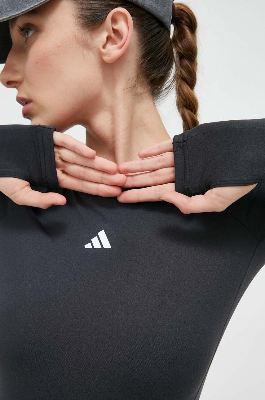 adidas Performance Majica z dolgimi rokavi za vadbo Techfit črna barva - Pepit.si