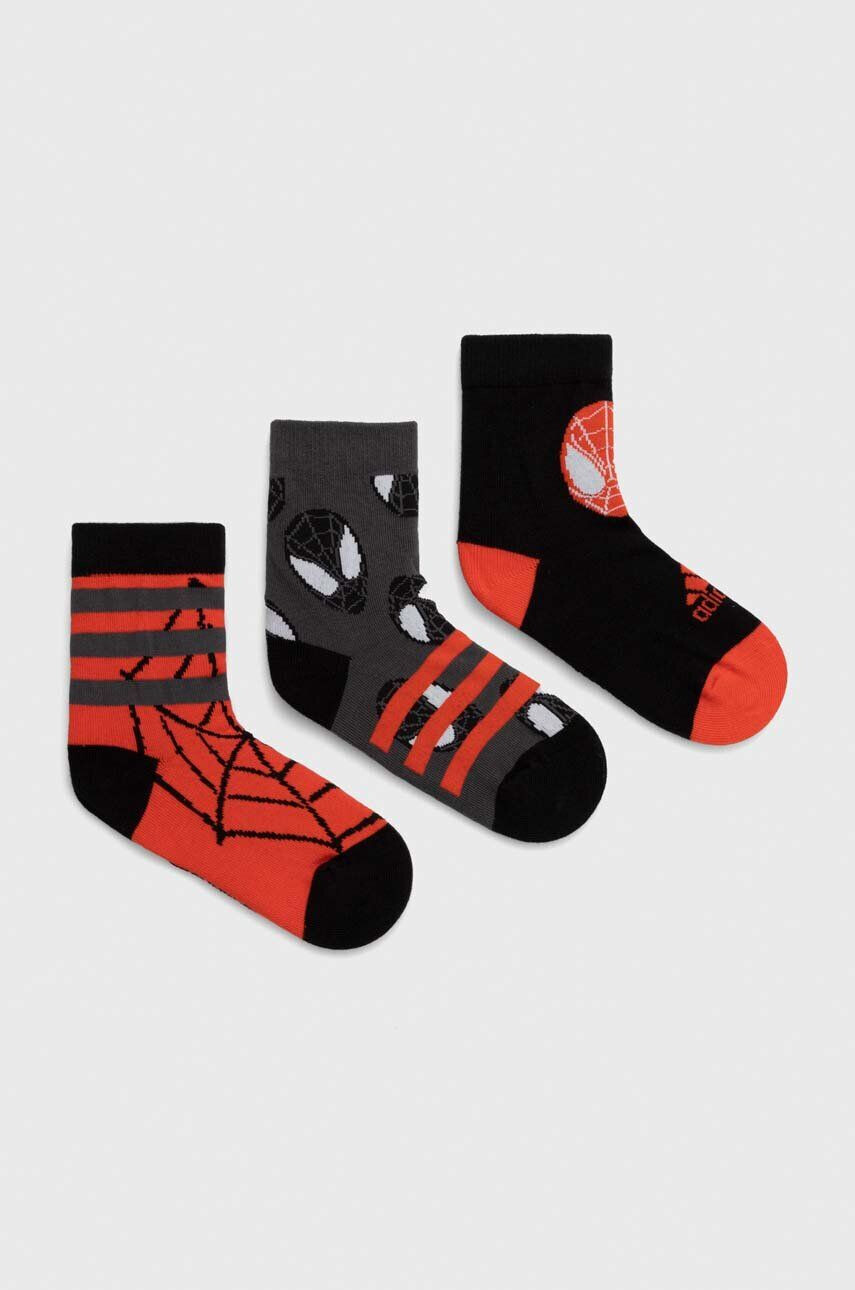 adidas Performance Otroške nogavice SPIDER-MAN 3-pack rdeča barva - Pepit.si