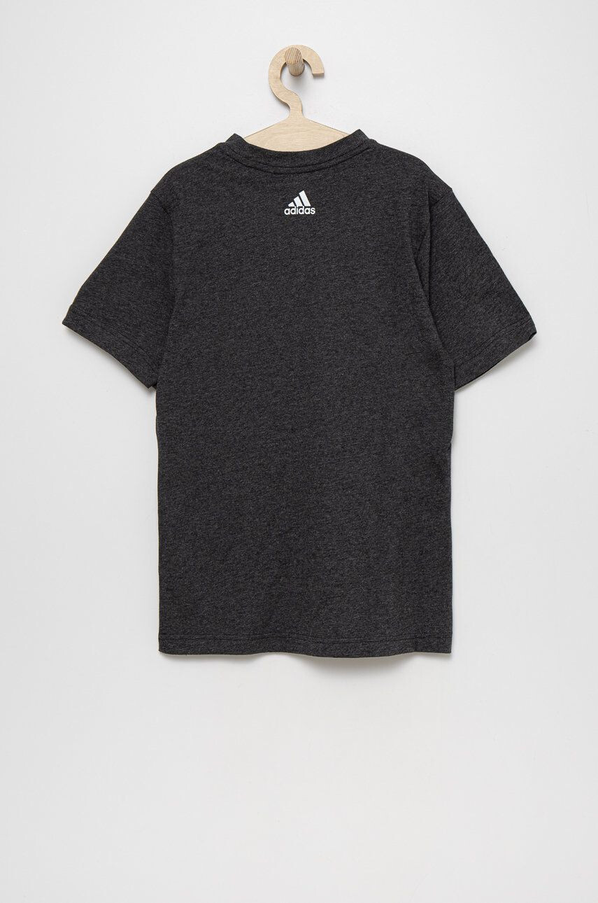 adidas Performance Otroški bombažen t-shirt siva barva - Pepit.si