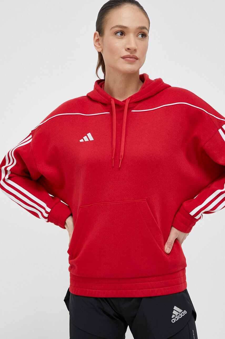 adidas Performance Pulover od trenirke Tiro 23 League rdeča barva s kapuco - Pepit.si