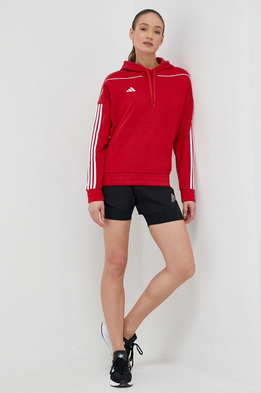 adidas Performance Pulover od trenirke Tiro 23 League rdeča barva s kapuco - Pepit.si