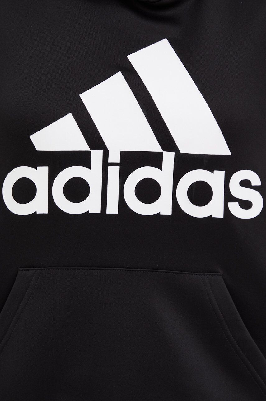 adidas Performance Pulover za vadbo Big Logo ženski črna barva s kapuco - Pepit.si