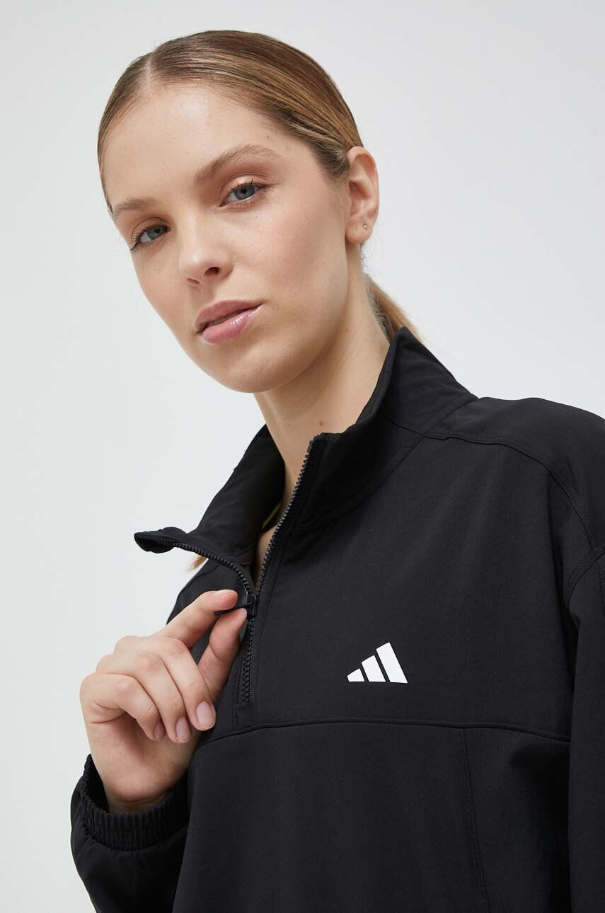 adidas Performance Pulover za vadbo Training Essentials črna barva - Pepit.si