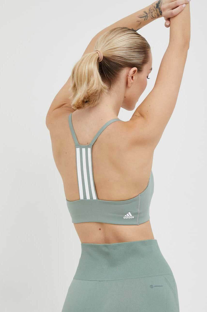 adidas Performance Športni modrček Aeroimpact zelena barva - Pepit.si