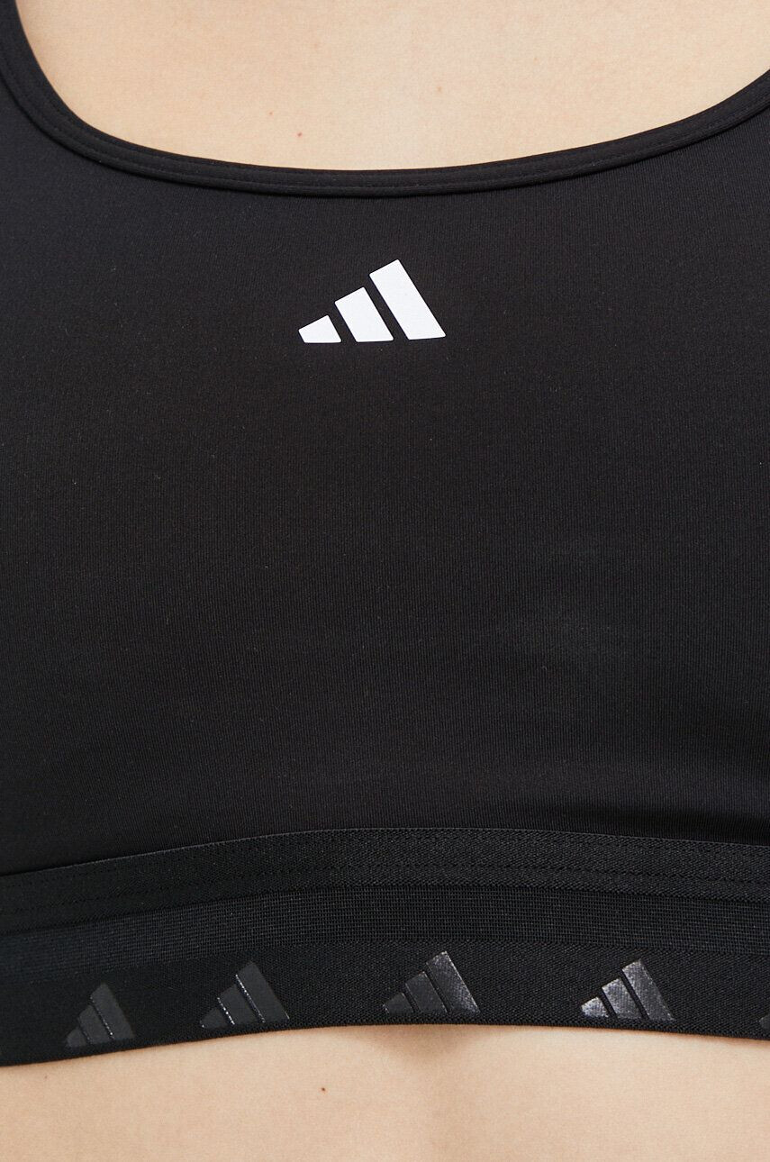 adidas Performance Športni modrček Aeroreact Techfit črna barva - Pepit.si