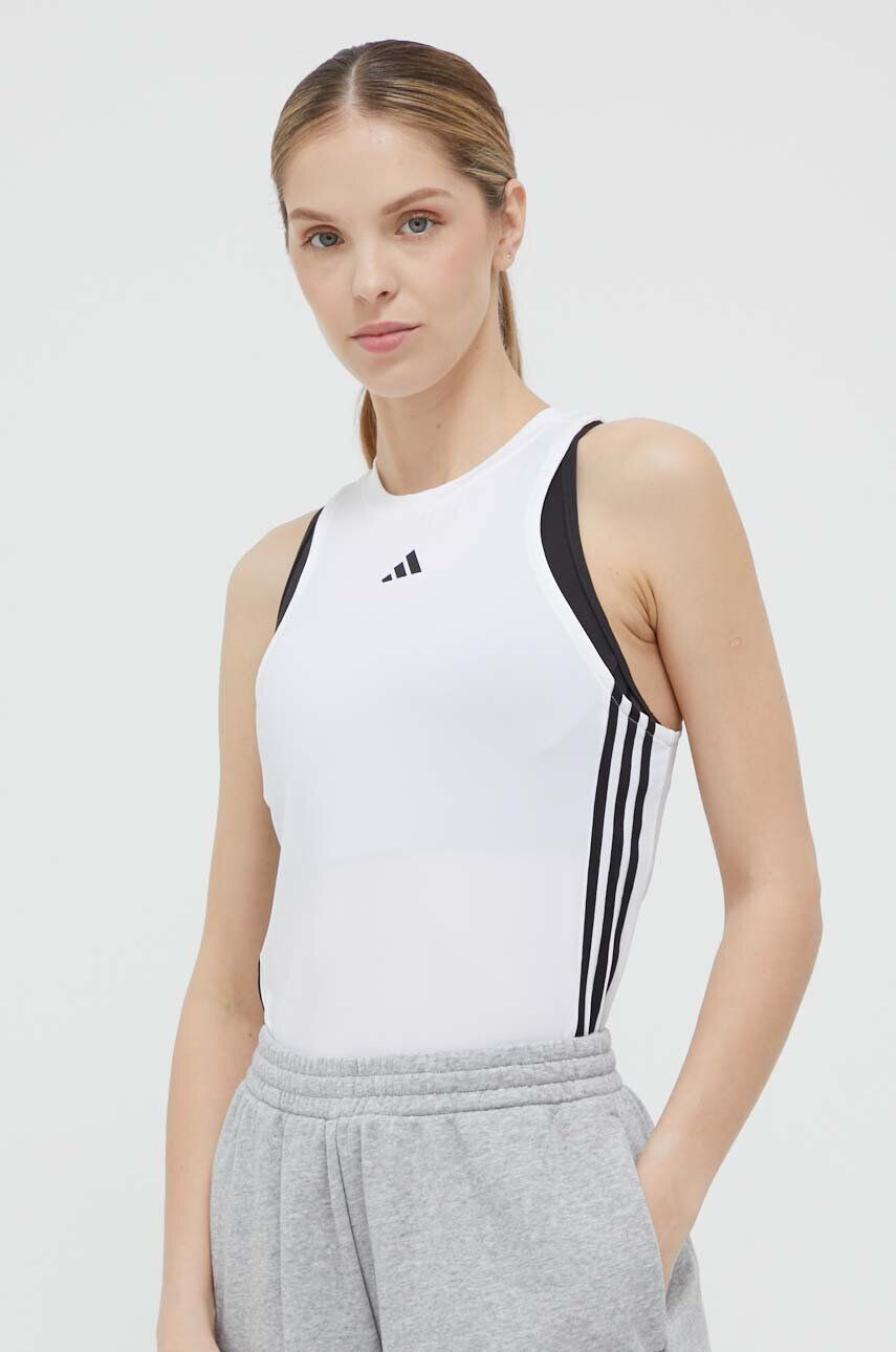 adidas Performance Top za vadbo Train Essentials bela barva - Pepit.si