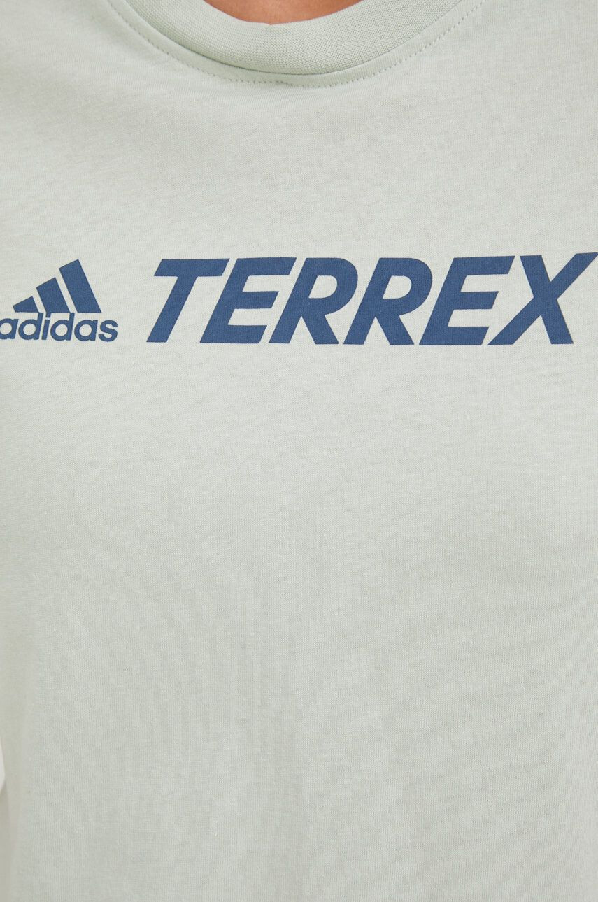 adidas TERREX Kratka majica Classic Logo ženska zelena barva - Pepit.si