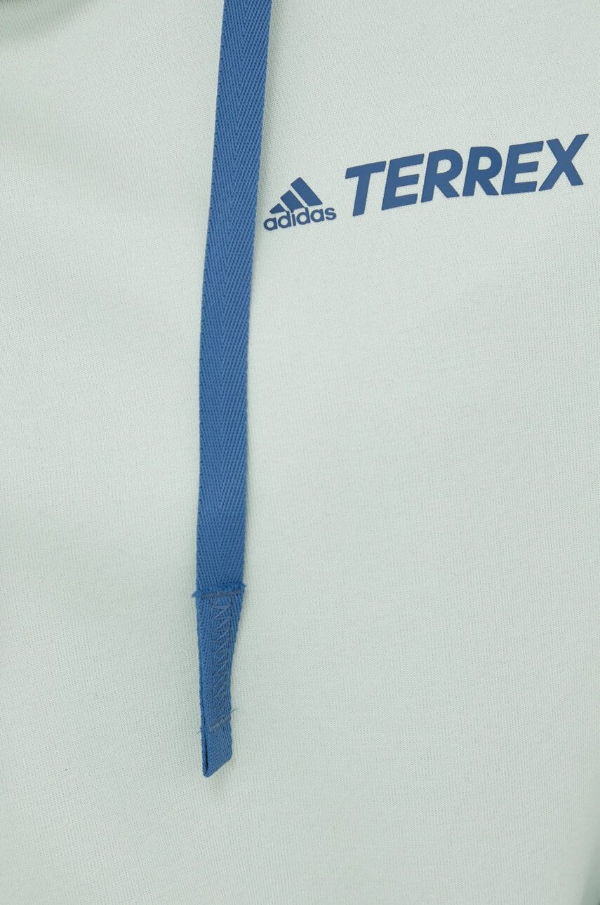 adidas TERREX Pulover od trenirke ženska zelena barva s kapuco - Pepit.si