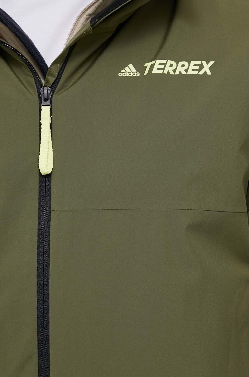 adidas TERREX Outdoor jakna zelena barva - Pepit.si