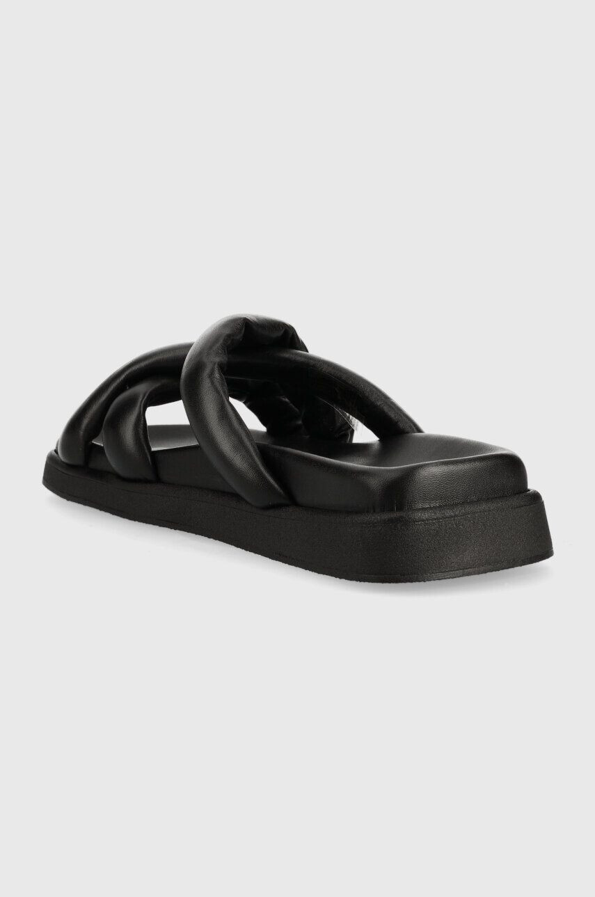 Alohas Usnjeni natikači Slip On Cross ženski črna barva S00202.25 - Pepit.si