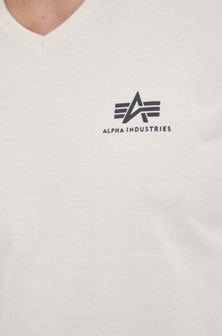 Alpha Industries Bombažna kratka majica črna barva - Pepit.si