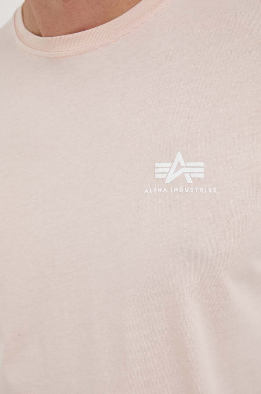 Alpha Industries Bombažna kratka majica roza barva - Pepit.si