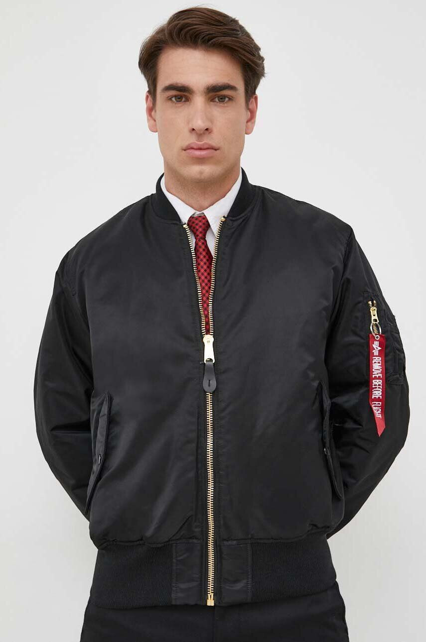 Alpha Industries Bomber jakna moški črna barva - Pepit.si