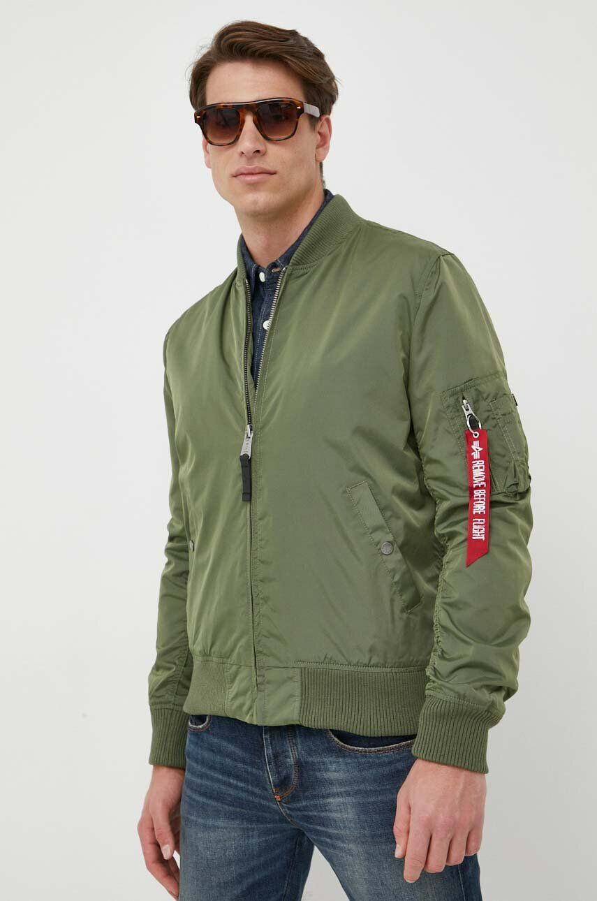 Alpha Industries Bomber jakna moški zelena barva - Pepit.si