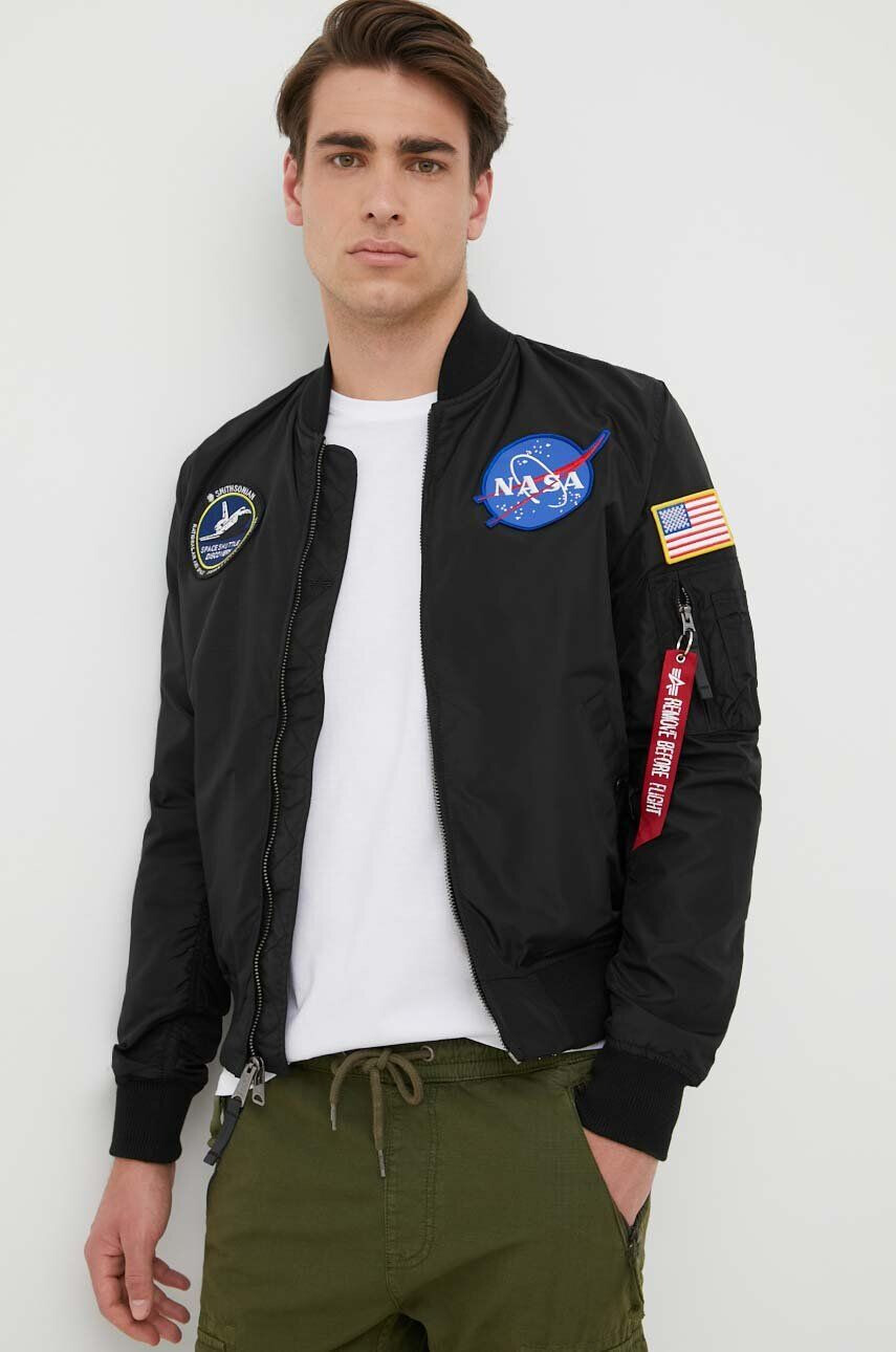 Alpha Industries Dvostranska bomber jakna moška črna barva - Pepit.si