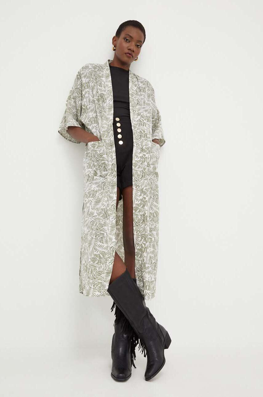 Answear Lab Kimono zelena barva - Pepit.si