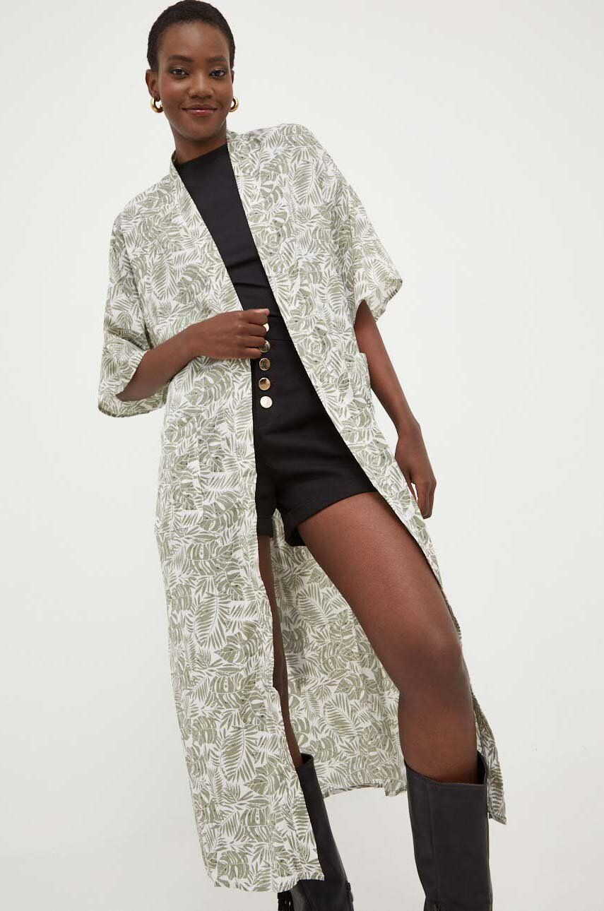 Answear Lab Kimono zelena barva - Pepit.si