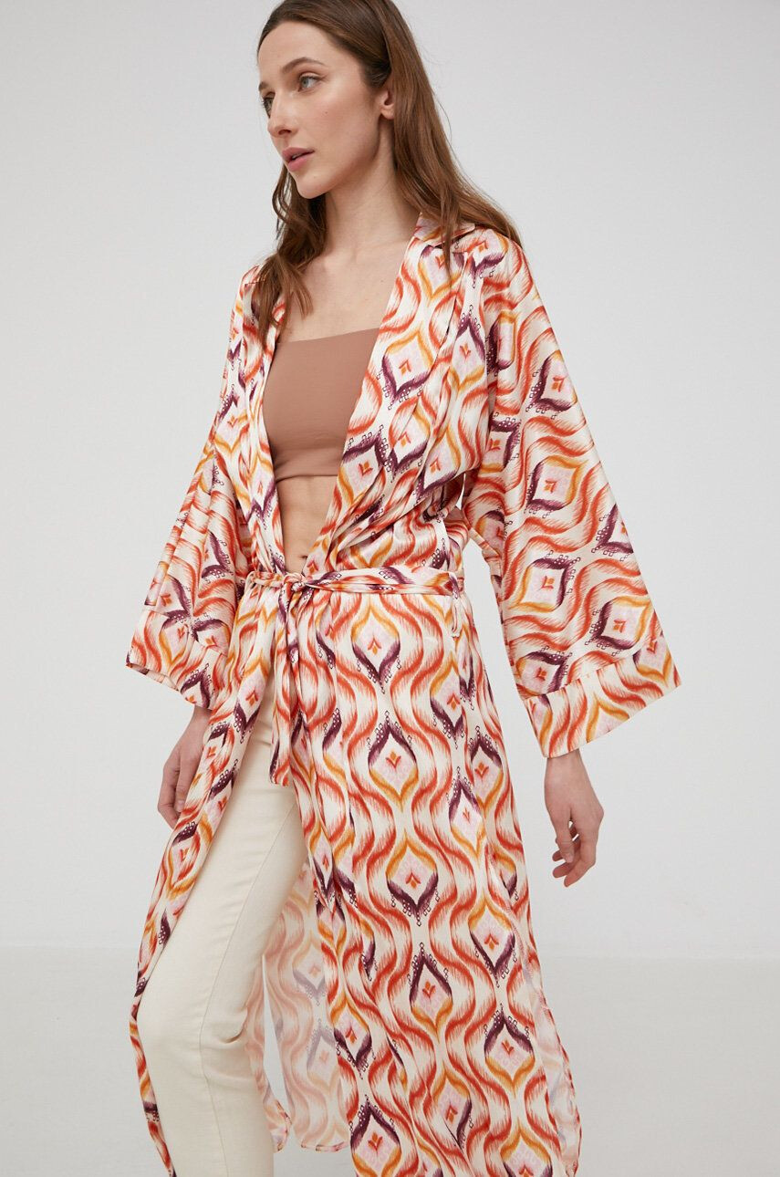 Answear Lab Kimono oranžna barva - Pepit.si