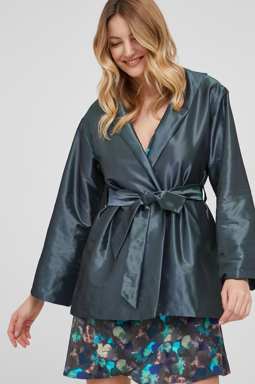 Answear Lab Kimono ženski zelena barva - Pepit.si