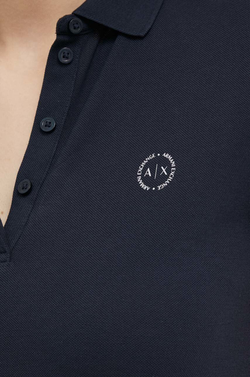 Armani Exchange Bombažen polo bela barva - Pepit.si