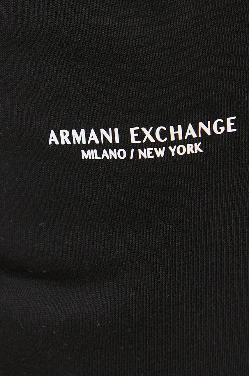 Armani Exchange Bombažen spodnji del trenirke črna barva - Pepit.si