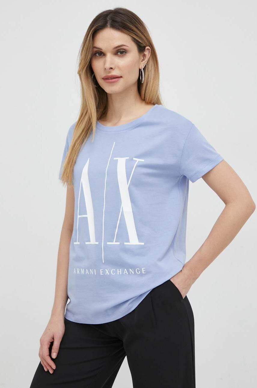 Armani Exchange Bombažna kratka majica - Pepit.si