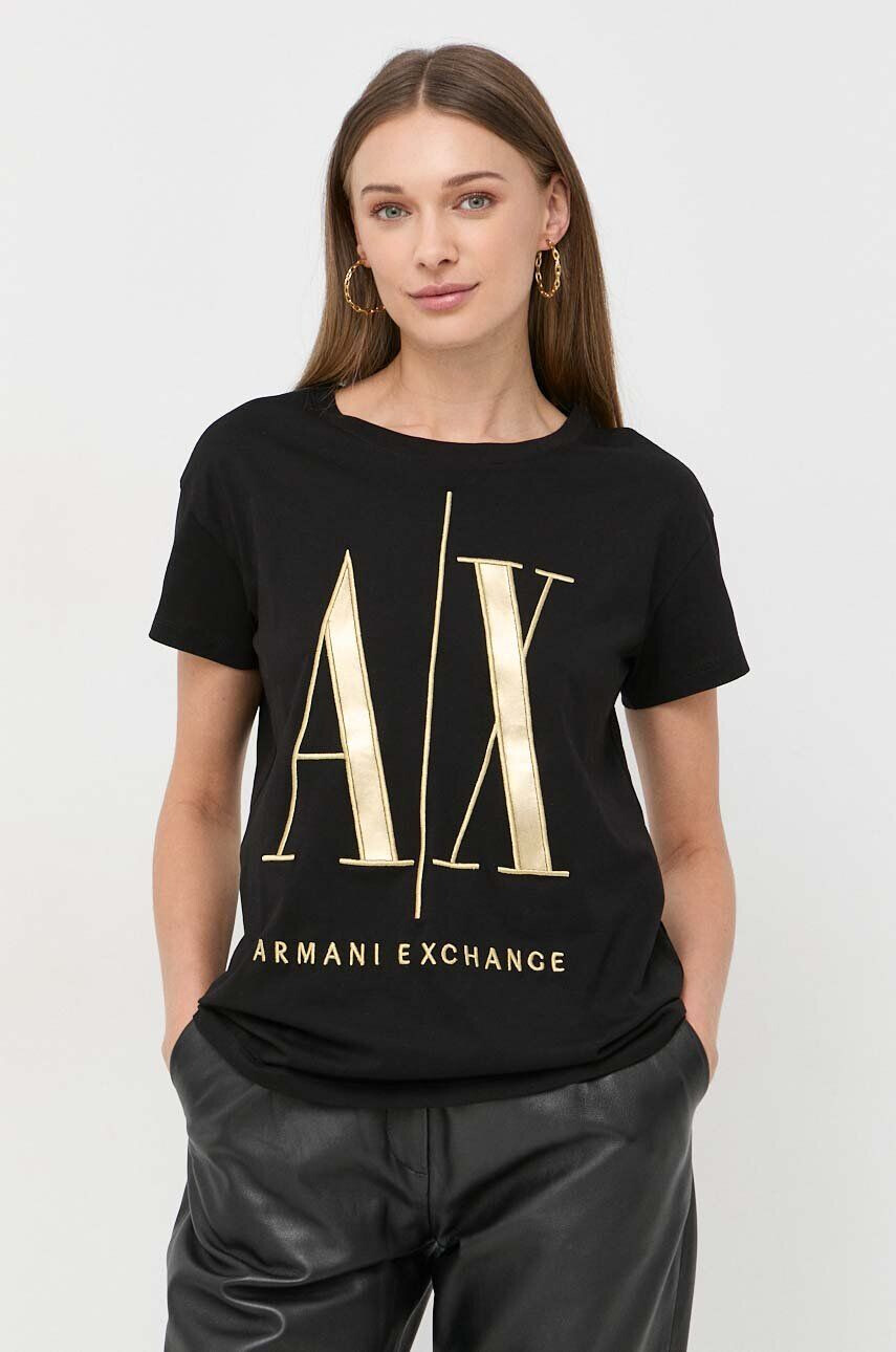 Armani Exchange Bombažna kratka majica - Pepit.si