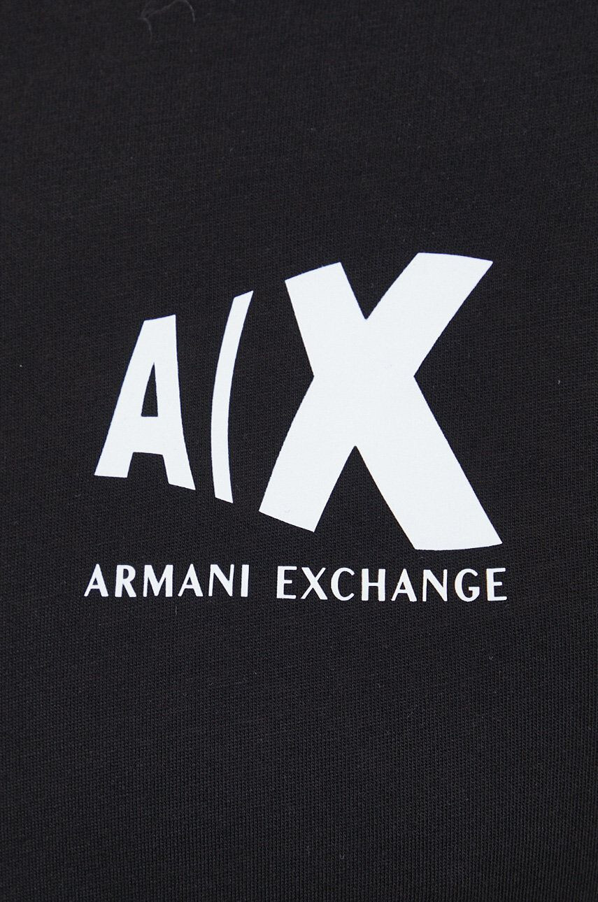 Armani Exchange Bombažna kratka majica bela barva - Pepit.si