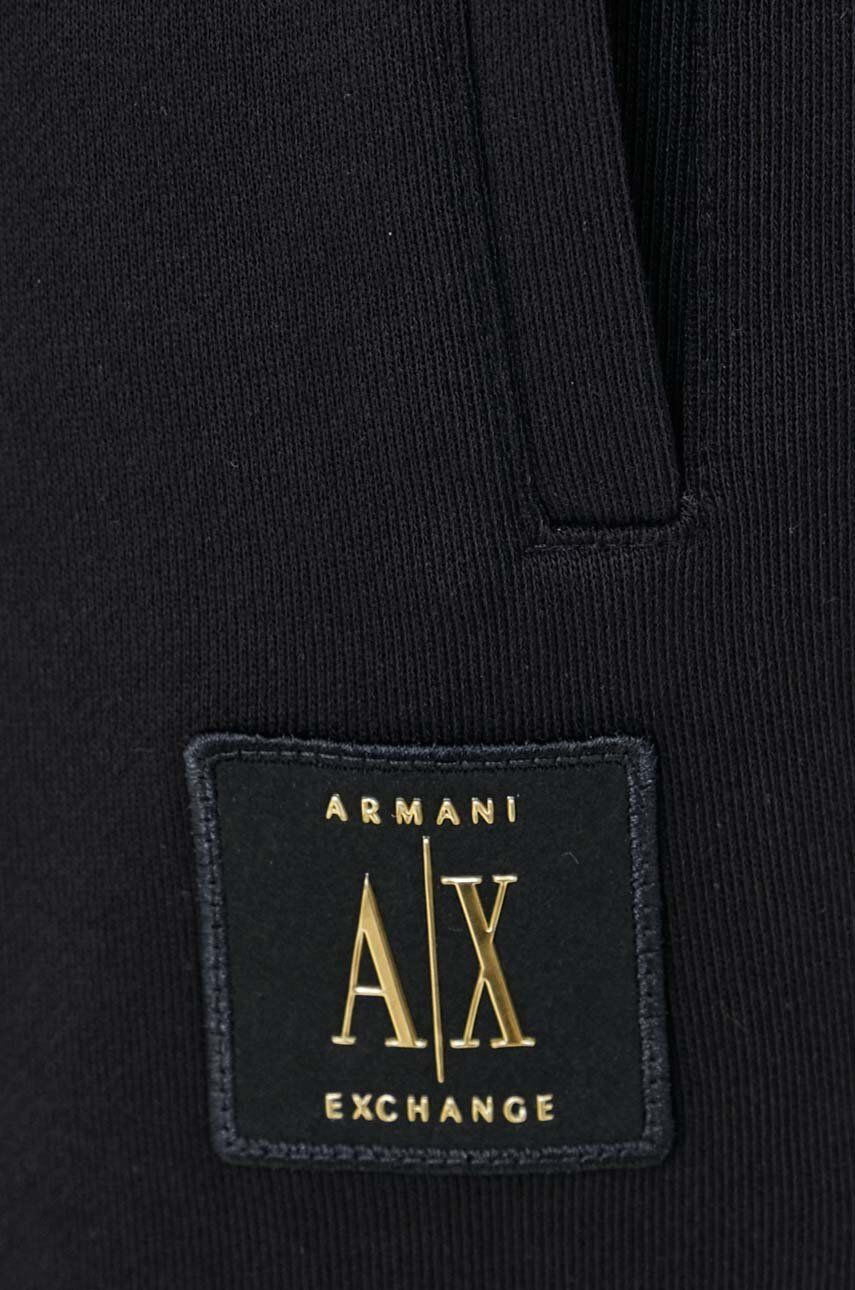 Armani Exchange Bombažne kratke hlače moški črna barva - Pepit.si