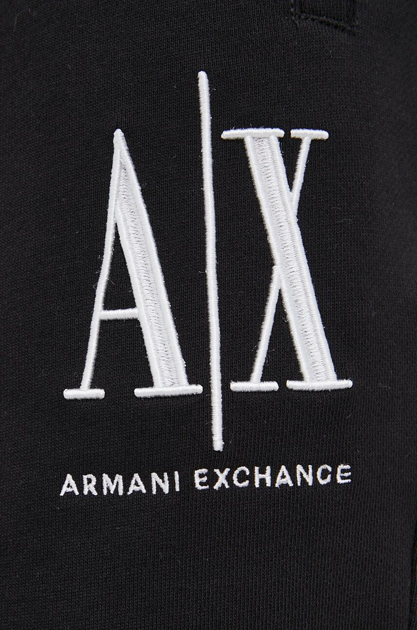 Armani Exchange Kratke hlače moški črna barva - Pepit.si