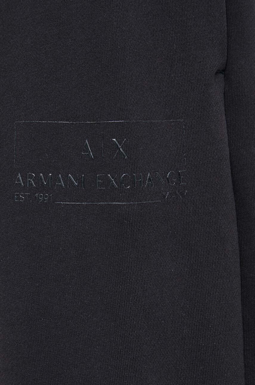 Armani Exchange Spodnji del trenirke črna barva - Pepit.si