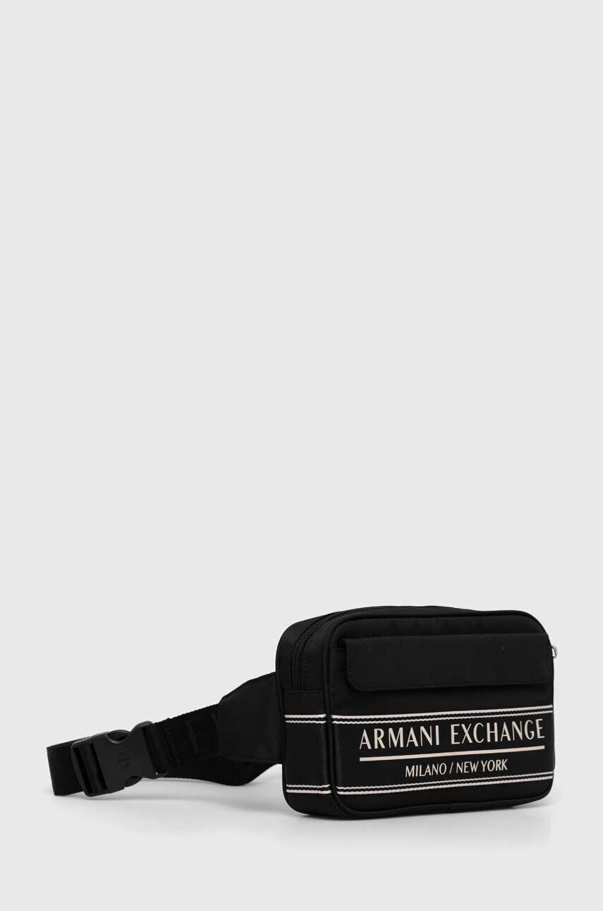 Armani Exchange Torbica za okoli pasu zelena barva - Pepit.si