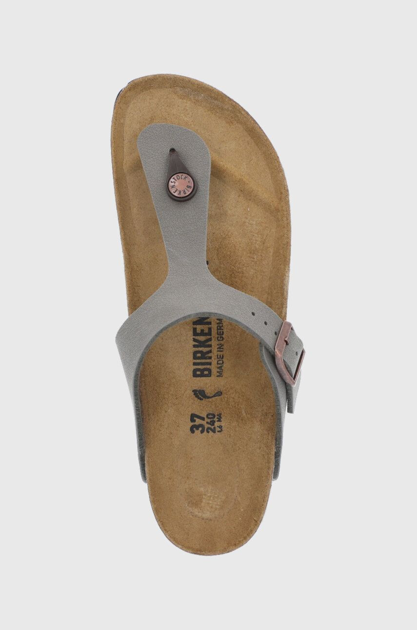 Birkenstock Japonke Gizeh ženske zelena barva 1025457 - Pepit.si