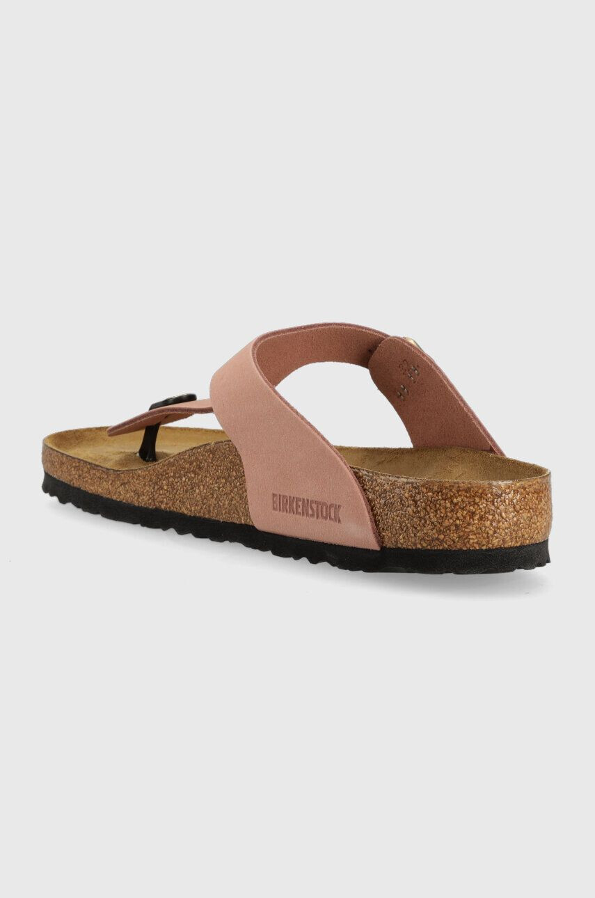 Birkenstock Japonke iz semiša ženski roza barva - Pepit.si