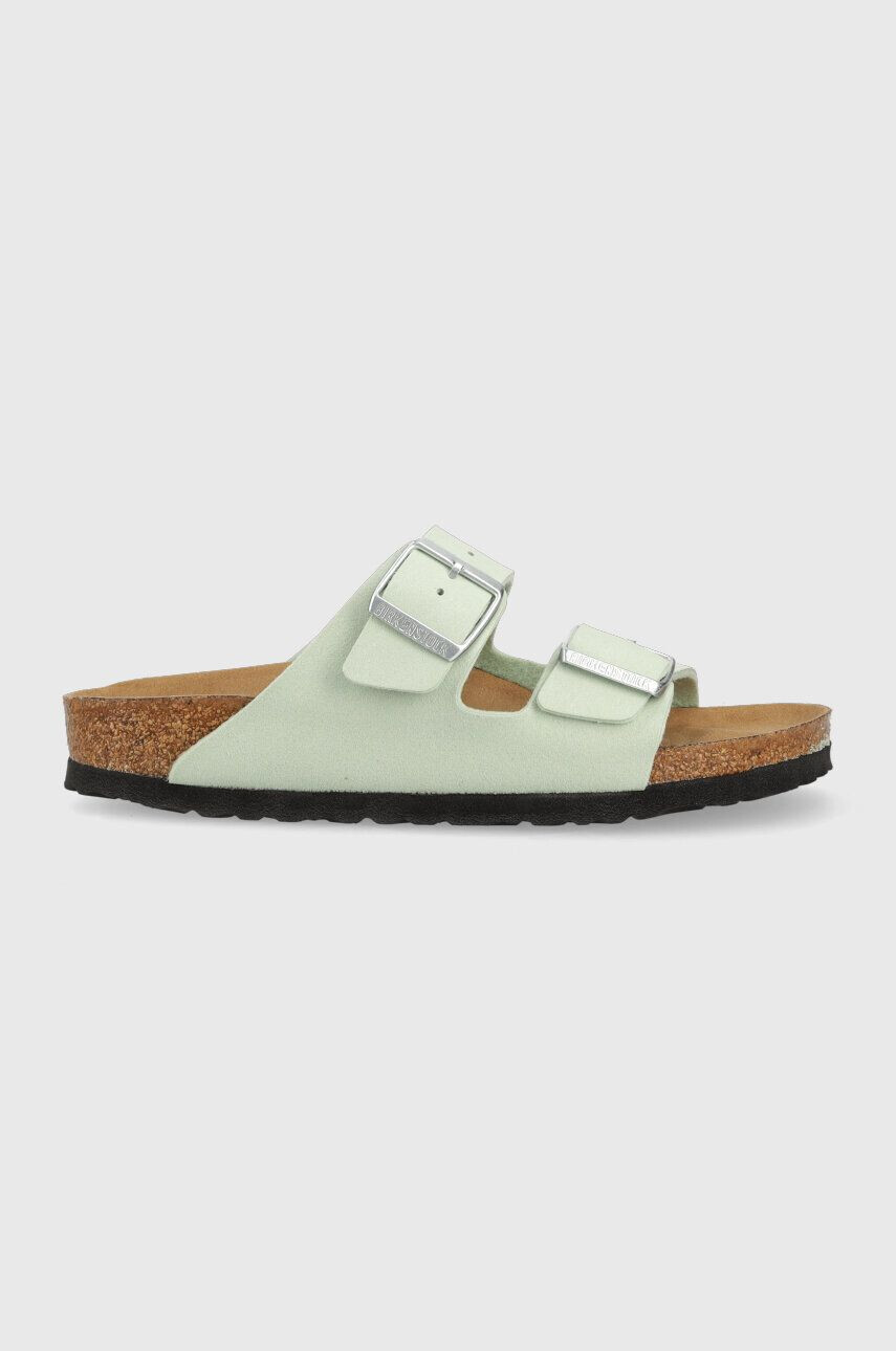 Birkenstock Natikači Arizona ženski zelena barva 1024092 - Pepit.si