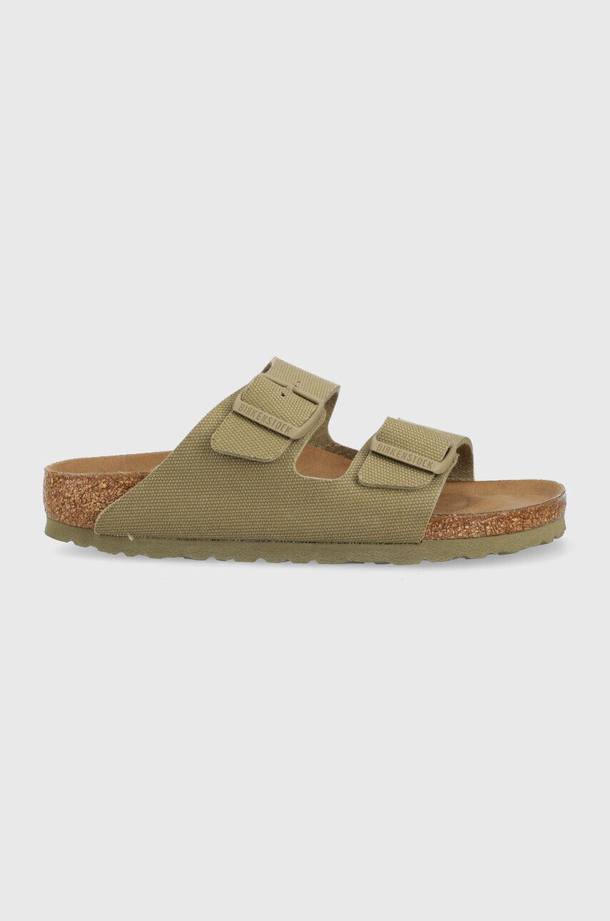 Birkenstock Natikači Arizona Rivet Logo ženski zelena barva 1024065 - Pepit.si