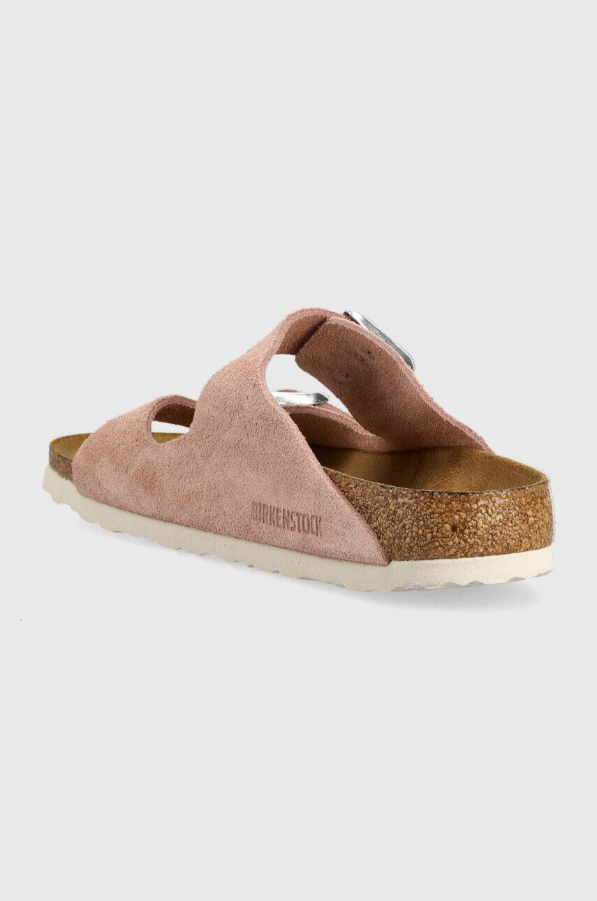 Birkenstock Natikači iz semiša Arizona Sfb ženski roza barva - Pepit.si