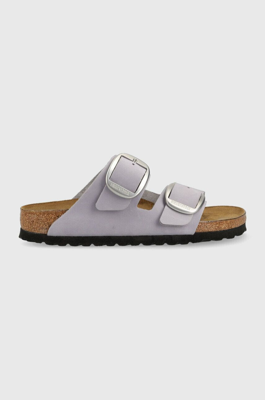 Birkenstock Natikači iz semiša Arizona Big Buckle ženski vijolična barva 1024090 - Pepit.si