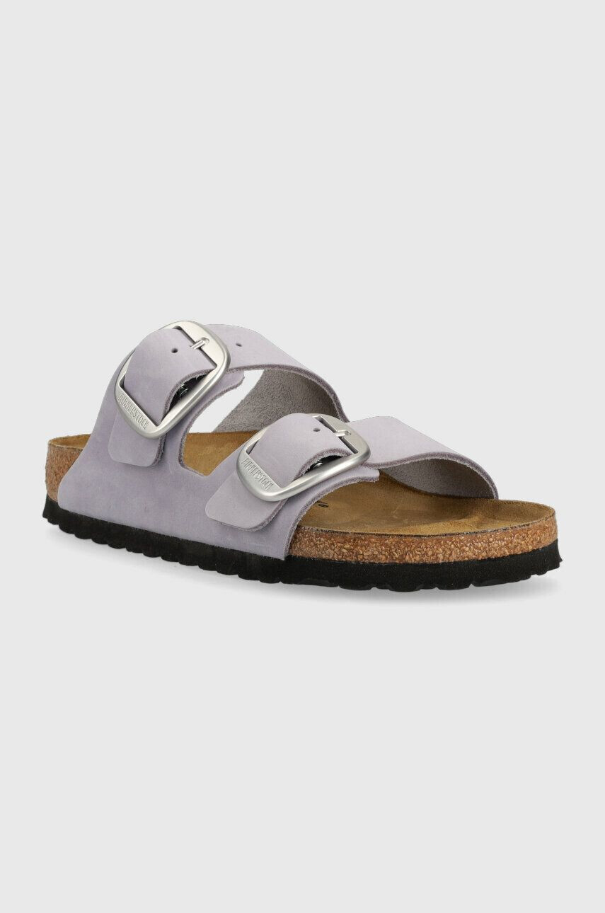 Birkenstock Natikači iz semiša Arizona Big Buckle ženski vijolična barva 1024090 - Pepit.si