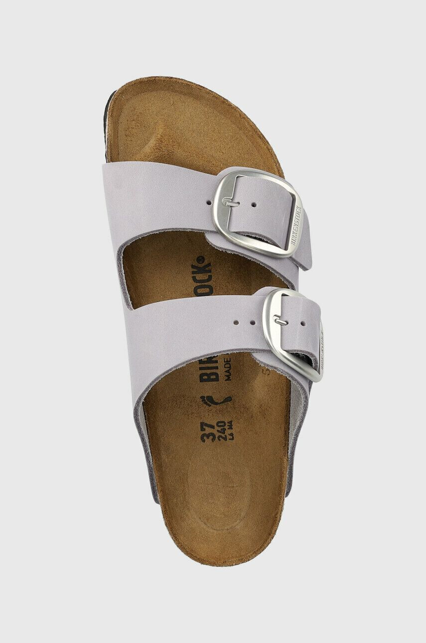 Birkenstock Natikači iz semiša Arizona Big Buckle ženski vijolična barva 1024090 - Pepit.si