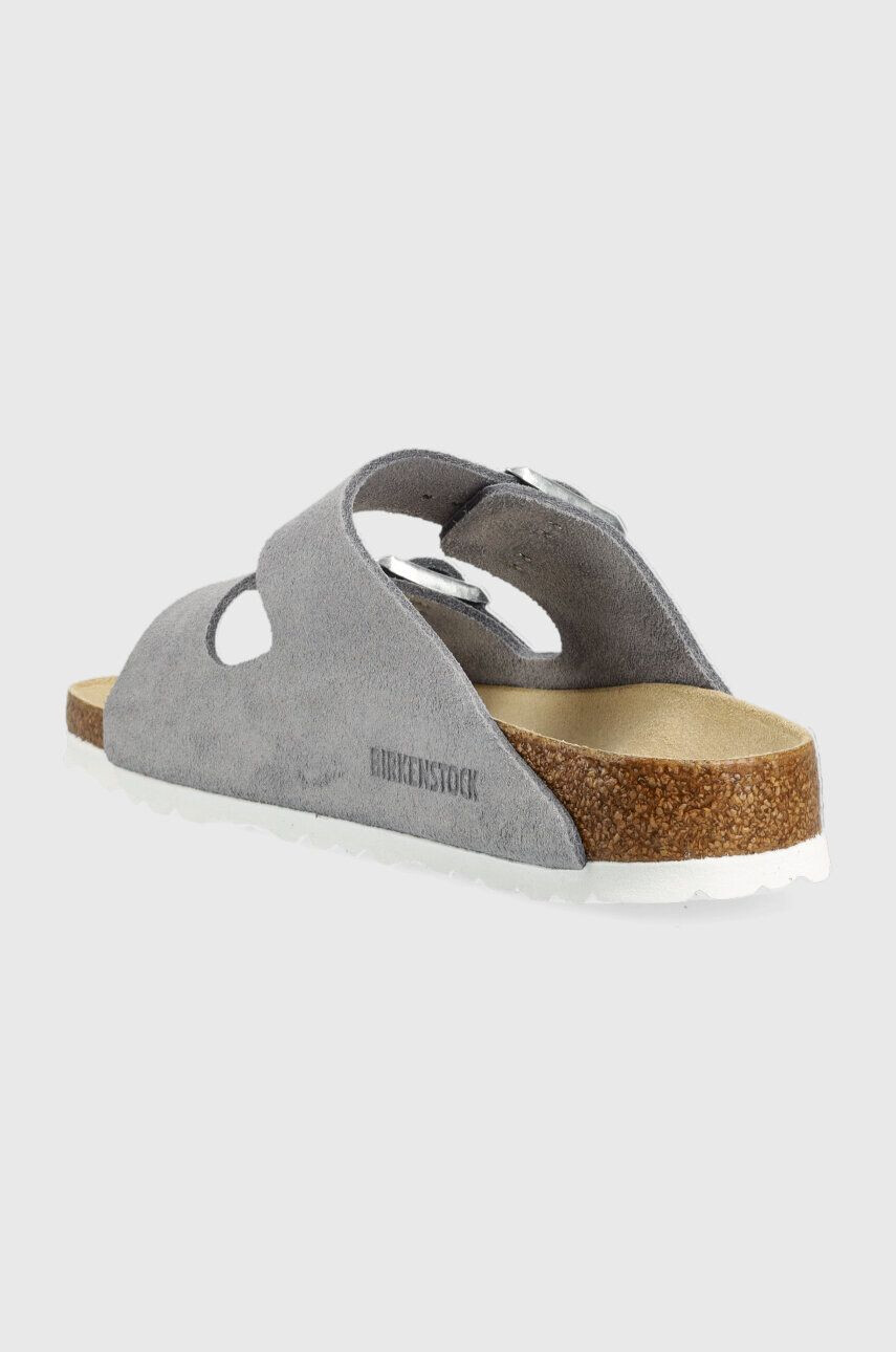 Birkenstock Natikači iz semiša Arizona BS ženski srebrna barva 1024248 - Pepit.si