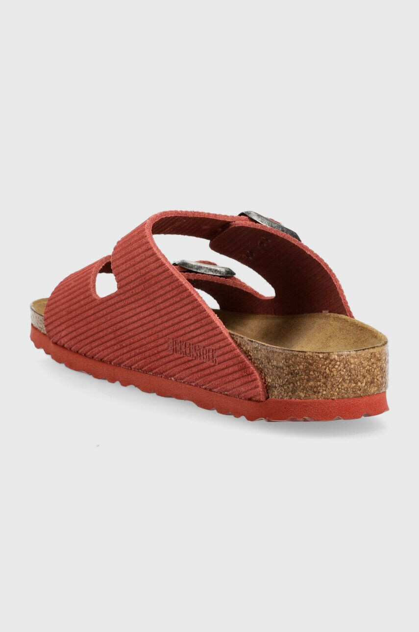 Birkenstock Natikači iz semiša Arizona Corduroy ženski rdeča barva 1026102 - Pepit.si