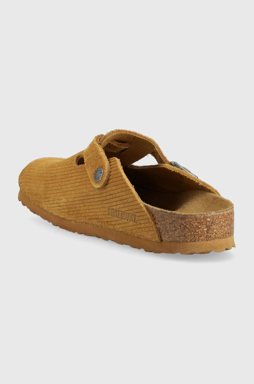 Birkenstock Natikači iz semiša Boston Corduroy ženski bež barva 1025668 - Pepit.si