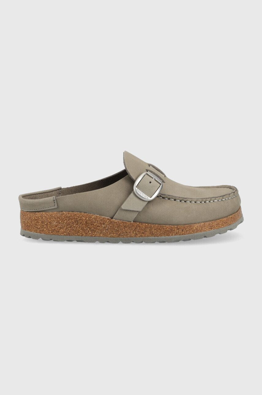 Birkenstock Natikači iz semiša Buckley ženski siva barva 1023649 - Pepit.si