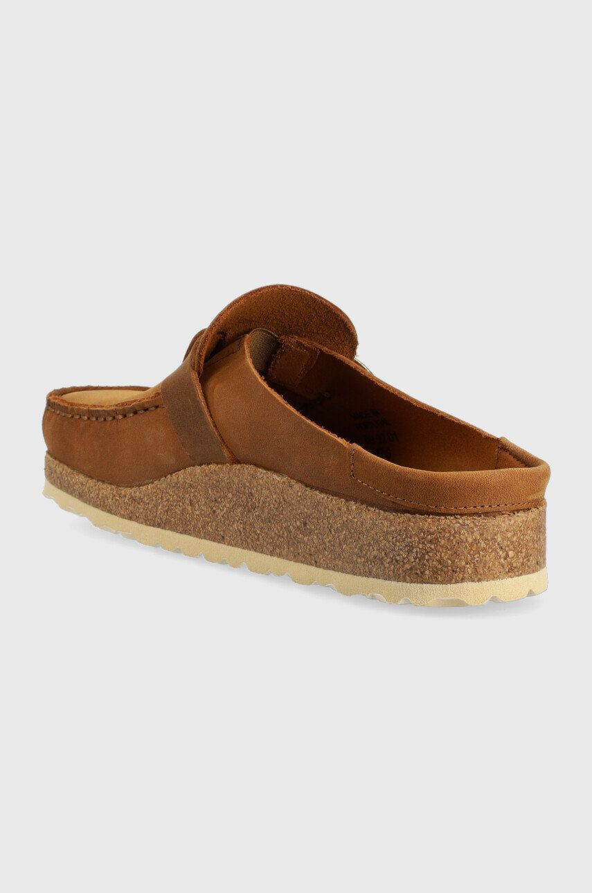 Birkenstock Natikači iz semiša Buckley ženski rjava barva 1024028 - Pepit.si