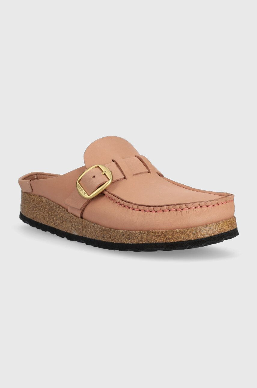 Birkenstock Natikači iz semiša BUCKLEY ženski roza barva 1024089 - Pepit.si